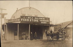 Bela Baldwin Feed Store Buildings Postcard Postcard