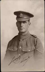 Soldier in Uniform's Portrait Postcard