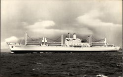 Steam Ship at Sea Steamers Postcard Postcard