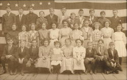 Patriotic Class photo, District 43, Room 116 Postcard