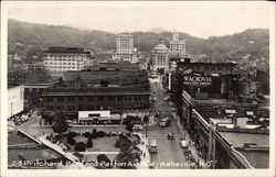 Pritchard Park and Patton Avenue Asheville, NC Postcard Postcard