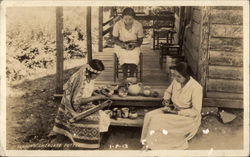 Making Cherokee pottery Postcard