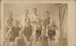 Men on a Team (Swimming?) Postcard