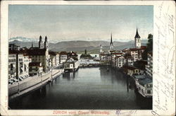 Vom Obern Muhlesteg Zurich, Switzerland Postcard Postcard