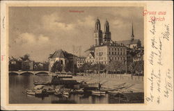 Greetings from Zurich, With View of Sonnenquai Postcard