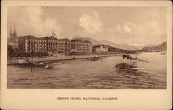 Grand Hotel National Lucerne, Switzerland Postcard Postcard