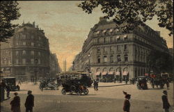 La Place de l'Opera et la rue de la Paix Paris, France Postcard Postcard