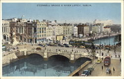 O'Connell Bridge & River Liffey Postcard