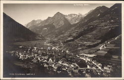 View of Orsieres, with Le Portalet Mountain in Background Postcard