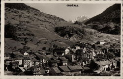 View of Orsieres in the Swiss Alps Postcard