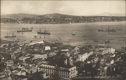 General View of the Port Istanbul, Turkey Greece, Turkey, Balkan States Postcard Postcard