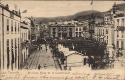 Sta Cruz, Plaza de la Constitucion Tenerife, Spain Postcard Postcard