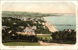 View over Town and Bay - Isle of Wight Postcard