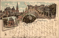 Greetings from Aachen, With Selected Views Germany Postcard Postcard