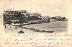 View of Town from Beach Postcard