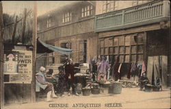 Chinese Antiquities Seller Social History Postcard Postcard