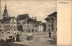 Street Scene Zoningen, Switzerland Postcard Postcard