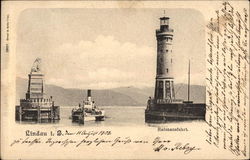 The Harbor Entrance at Lindau Postcard