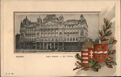 The Royal Palace in Budapest, With Coat of Arms Hungary Postcard Postcard