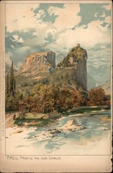 View of Arco from the River Sarca Postcard