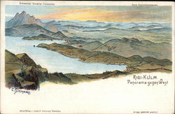 Panoramic View of Mt. Rigi from the West Rigi-Kulm, Switzerland Postcard Postcard