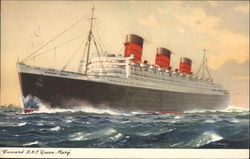 Cunard R.M.S. "Queen Mary" Postcard