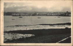 Town from N.W. showing Harbour - Orkney Islands Postcard