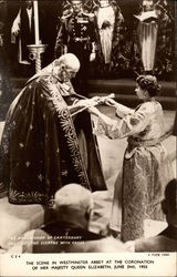 The Archbishop of Canterbury Presents the sceptre with Cross London, England Postcard Postcard