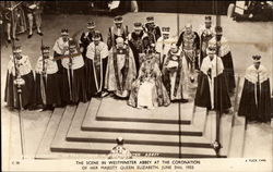 Scene from Queen Elizabeth's Coronation Postcard