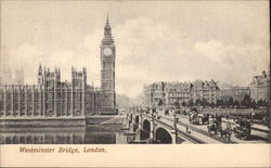 Westminster Bridge London, England Postcard Postcard