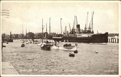 Departure of Channel Steamer Postcard