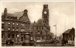 Town Hall Barrow-in-Furness, England Postcard Postcard