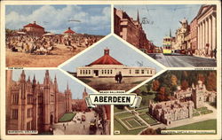 Views of City Aberdeen, Scotland Postcard Postcard