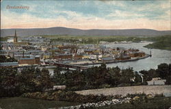 View over Town and River Londonderry, Northern Ireland Postcard Postcard