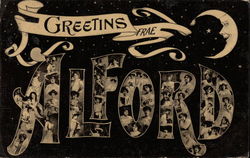 Greetins frae Alford Postcard