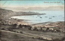 View of Town from Lyle Road Gourock, Scotland Postcard Postcard