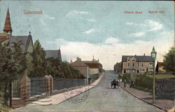 Church Road, Sheriff Hill Gateshead, England Postcard Postcard