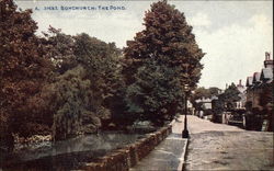 View of Pond and Village Street Bonchurch, ISLE OF WIGHT England Postcard Postcard