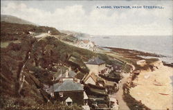 View of Village from Steephill Ventnor City, ISLE OF WIGHT England Postcard Postcard