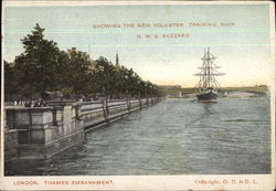 Thames Embankment London, England Postcard Postcard