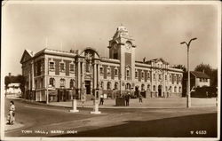 Town Hall Barry Dock, Wales Postcard Postcard