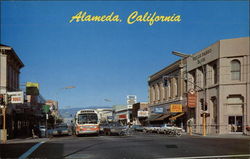 Park Street and Central Avenue Alameda, CA Postcard Postcard