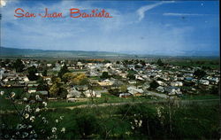 Bird's Eye view of San Juan Bautista California Postcard Postcard