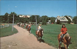 Horseback Riding at the Rainbow Ranch Postcard