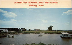 Lighthouse Marina and Restaurant Whiting, IA Postcard Postcard