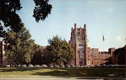 Original Section of University General Hospital, University of Iowa Iowa City, IA Postcard Postcard