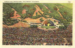 Famous Hollywood Bowl California Postcard Postcard