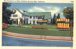 The Residence of Mary Pickford Postcard