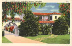 Home of Joan Crawford Brentwood Heights, CA Postcard Postcard