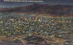 El Paso Texas by Night Postcard Postcard